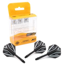CUESOUL AK5 Integrated Flight Standard Shape Flight Black Base Color + Silver Black Pattern, Set of 3 (CSAK-51X-6)