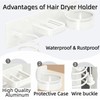 Hair Dryer Holder Wall Mounted Blow Dryer Holder Curling Iron