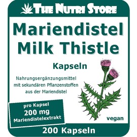 Mariendistel Milk Thistle vegane Kapseln 200 Stk.