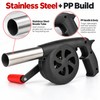 Portable Hand Blower for BBQ & Fireplace – Stainless Steel