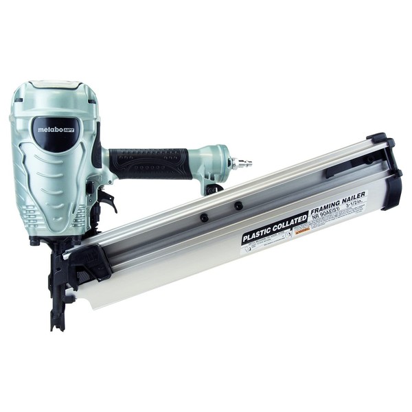 Metabo HPT Framing Nailer, The Pro Preferred Brand of Pneumatic Nailers*, 21° Magazine, Accepts 2" to 3-1/2" Framing Nails, (NR90AES1)