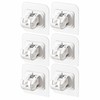 6 Pack Self Adhesive Curtain Rod Holder Hooks for Wall