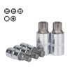 DAYUAN Spline Socket Bit Set 10pcs Square Triple Silver M4