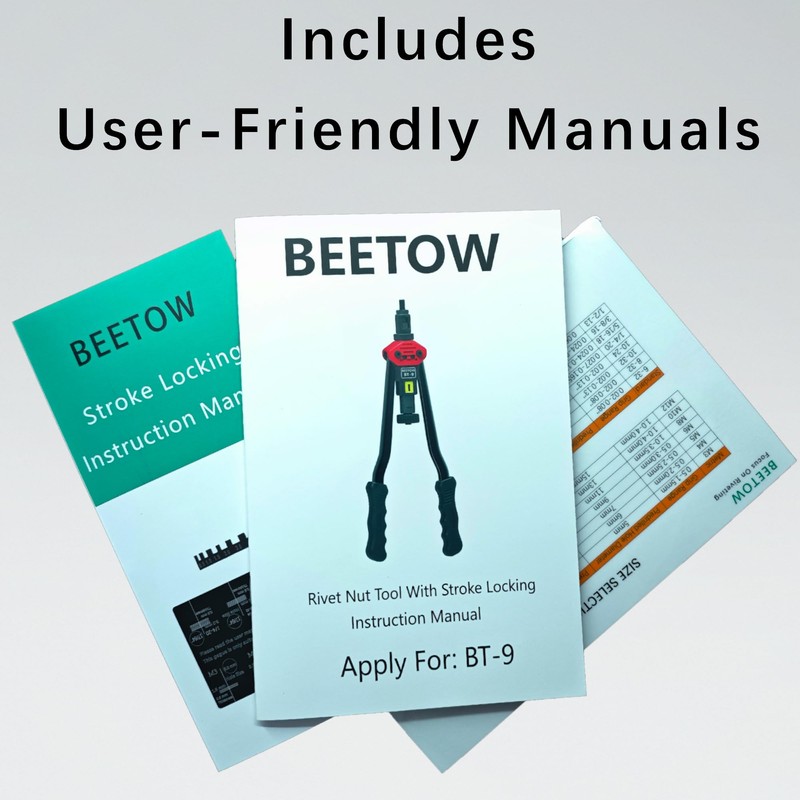 BEETOW Professional Rivet Nut Tool Kit – 16'' Rivnut Gun