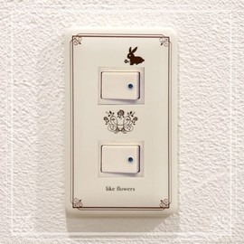 OHM HS-UU02 00-4696 OHM Fashion Plate Rabbit 2-Gang Switch Cover Switch Plate Outlet Plate Wall Switch