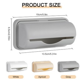 8 PCS Garbage Bag Storage Box,Trash Bag Dispenser,Wall Mount Bag Saver Trash Bag Organizer,Adhesive Garbage Bag Boxes,Kitchen Bathroom Toilet Storage Organization,With a Shopping Bag