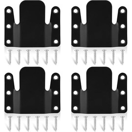 PEASUG Sectional Couch Connectors, Modular Couch Connectors to Make Sectional Stay, Couch Clips for Sectionals, 4 Pcs Furniture Connectors with Screws for Sofa, Recliner, Black
