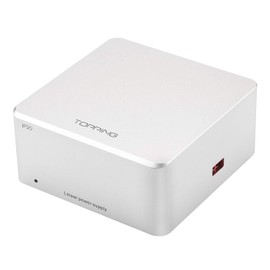 TOPPING P50 Linear Power Supply for HiFi Audio - Ultra Low Noise, CNC Unibody, Perfect Compatible with D50III/D50s/DX3,Pro+/E50,Global Voltage Support (Silver)