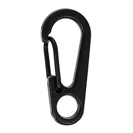 Paracord Planet 30 mm Mini Clasp Carabiners – Metal Quick Release Carabiners for Hiking Packs, & Keychains (Black, 10 Pack)