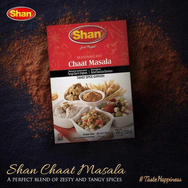 Shan - Chaat Masala Seasoning Mix (100g) - Spice Packets