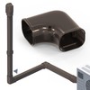 Flamorrow 3" W 90° Brown Flat Elbow, Mini Split Line