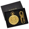Tiong Gold Double Deer Design Mechanical Pocket Watch for Men,