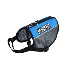 DO NOT PET Service Dog mesh Vest Harness Cool Comfort Nylon for Dogs Small Medium Large Purchase Comes with 2 Reflective DO NOT PET Removable Patches. Please Measure Your Dog Before Ordering