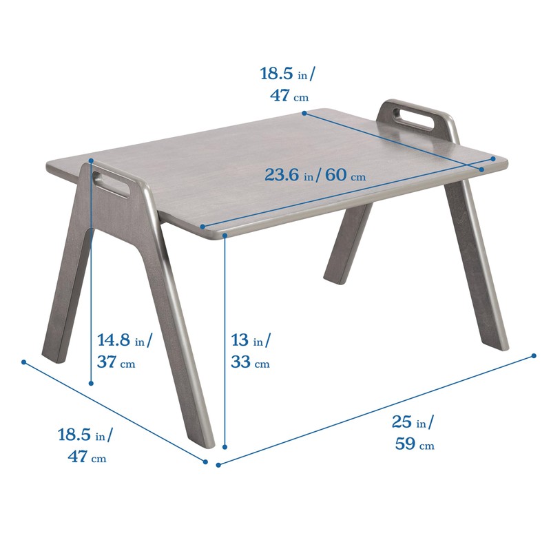ECR4Kids Table2Go, Lap Desk, Grey Wash