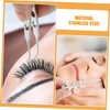 IWOWHERO 2pcs Professional Eyelid Treatment Tool Stainless Steel Tweezers Multifunctional