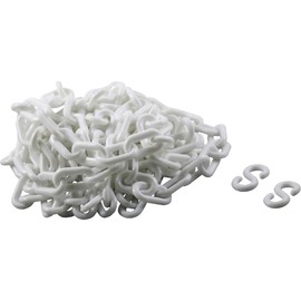 SUN UP Plastic Chain #6 White 5m (2 S Hooks)