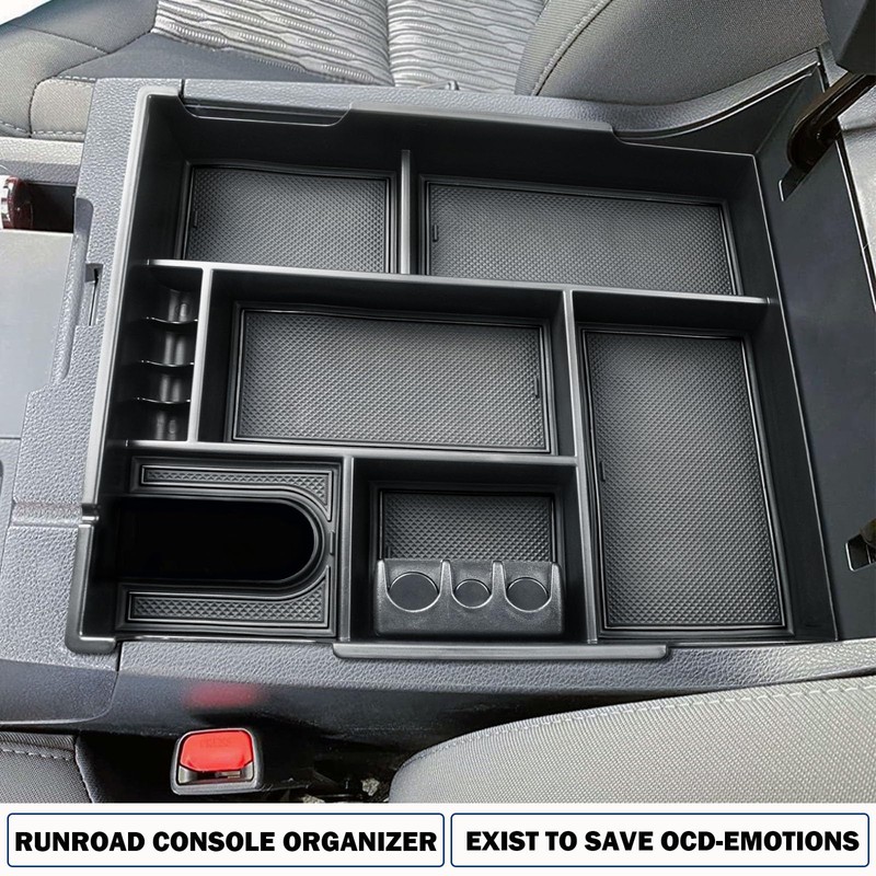 RUNROAD Center Console Organizer Full Cover Tray Compatible with Toyota