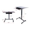 CLATINA Height Adjustable Work Table with Drawer Mobile Laptop Standing