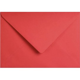 5" x 7" (133x184mm) Coloured Envelopes for Greeting Cards Wedding Invitations & Crafts Pack of 50 (Poppy Red)