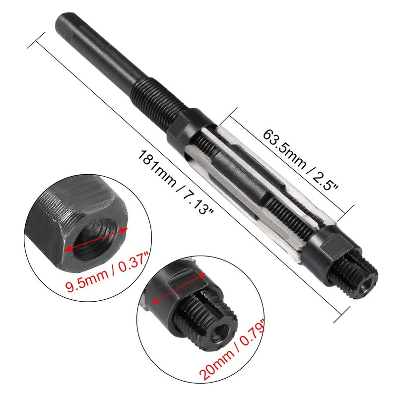 sourcing map Adjustable Hand Reamer 19-21mm High Speed Steel H8