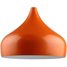 Ceiling Lighting Modern White Metal Light Shade Chandelier Lighting E27 Base Modern Simple Style for Living Room Dining Room Restaurant (Orange)