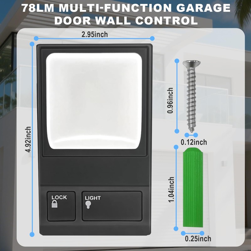QSDIYRF 2 for LiftMaster Garage Door Opener,Multifunction Control Panel Compatible