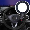 Tsuinz For Honda Car 15'' Black Leather Car Steering Wheel