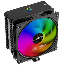 Thermalright Assassin X 120R Digital ARGB Black CPU Air Cooler, 2000RPM Speed,4 Heatpipes, 12cm Quiet PWM Fan CPU Cooler, Digital Screen Top Cover,for AM4/AM5,Intel LGA1700/1851/1150/1151/1200, PC Coo