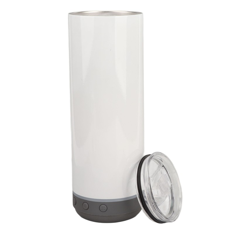 Sublimation Tumblers 20oz Straight Detachable Bluetooth Speaker Tumblers Portable Insulated