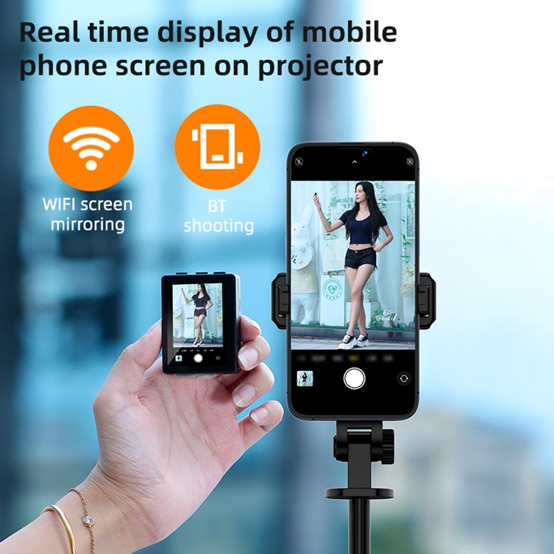 Camnoon Selfie Stick Tripod, 2-in-1 Selfie Pole with Removable Projection