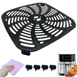 ALJ Air Fryer Tray for 8QT Gourmia GAF838 Air Fryers, Premium Air Fryer Grill Pan, Grill Crisper Plate Tray Insert Grate Rack Grid Shelf for Gourmia 8QT Air Fryers, Nonstick, Dishwasher Safe