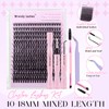 DIY Lash Extension Kit 40D Wispy Lashes 280PCS D Curl