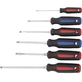 Edward Tools Magnetic Screwdriver Set - 6 Piece Slotted and Phillips screwdrivers with Magnetic Tips and Padded Grip Handles - Thumb stop for more torque