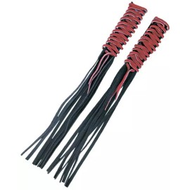 Fringe Lever Cover Made by Premium Leather For Motorcycles 16"[Red]