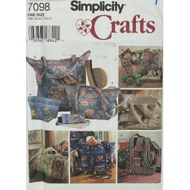 Simplicity Crafts 7098 Quilted Bags & Eyeglasses Case Sewing Patterns
