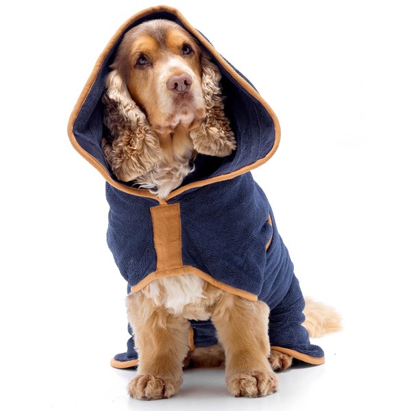 Lucky Pooch Luxurious Dog Robe - Dog Bathrobe Double-Layer, Ultra