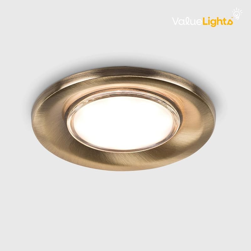 MiniSun | Modern Fire Rated Black Chrome GU10 Recessed Ceiling