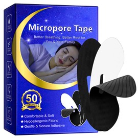 Micropore Mundband Für Schlafen (50 Stück) – Antirronquidos, Hipoallergen, Weiches Klebeband – Reduziert Schnarchen, Fördert Nasenatmung, Verbessert Schlafqualität & Energie