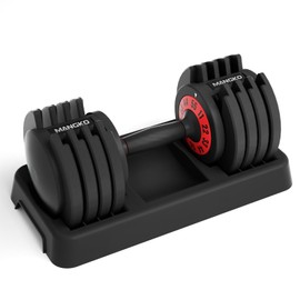 Mangko Adjustable Dumbbell 55LB Single Dumbbell Weight, 5 in 1 Weight Dumbbell with Anti-Slip Handle,Ideal for Home Gym Workouts