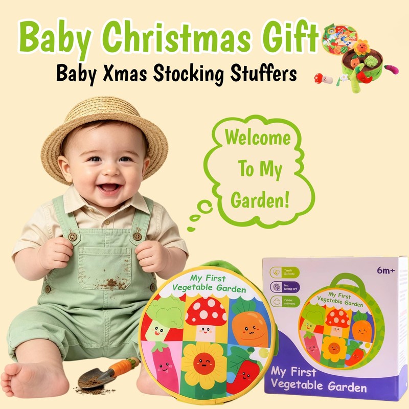 Baby Toys 6-12 Months, My First Vegetable Garden Plush Set