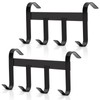 Dunzy 2 Pcs Black Tack Rack with Swivel Hooks, Hanging