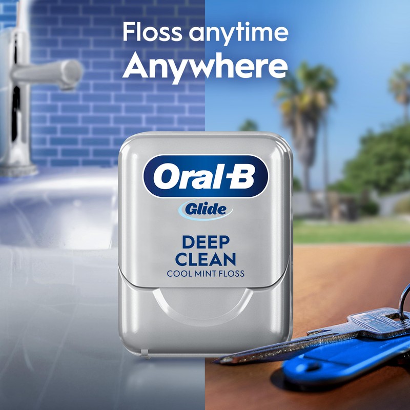 Oral-B Glide Deep Clean Cool Mint Dental Floss, 40m