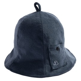 Loo&c Women's Sauna Hat, Solid, Simple, Towel Fabric, Pile, Sauna Cap, With Pockets, Sauna Goods, Men's, Washable, Outdoor, navy