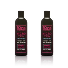 EQyss Micro-Tek Pet Shampoo - Stops Scratching, Itching, Biting, or Licking Hot Spots. Perfect for Pets with Skin Problems. 16 oz