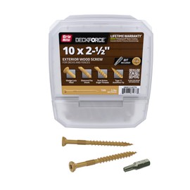 Grip-Rite GRDF212STT5 DeckForce #10 x 2-1/2" Nano Coated Wood Screws, Tan, 5lb Box