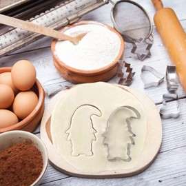 Gnome Cookie Cutters for Baking Stainless Steel Christmas Cutters for Holidays