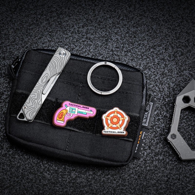 KeyUnity Titanium Side Print Keychain Minimalist Split Key Chain Quick