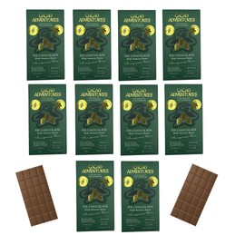Cacao Adventures - 70% Ceremonial Grade Cacao Bar | Wild Strains | Natural | Ethically Sourced Sustainably Grown | (1.76 oz - Pack of 10)