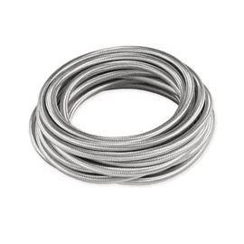 BRIGHTTIA Silver Color Cloth Covered Electrical Wire - 16Ft Textile Cable for Pendant Light Fixture and Vintage Lamp Revival - DIY Lamp Parts for Unique and Creative Lighting Projects (B079)