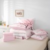 Feelyou Cherry Blossom Comforter Set Queen Size 7 Pcs Girls